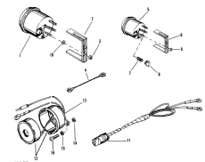 Tachometer, Trim Gauge And Alarm Horn (��������, Trim Gauge � Al����� Horn)