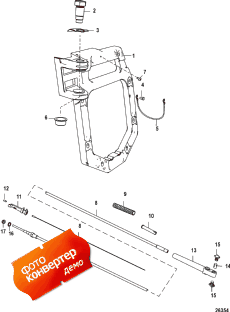 Transom Plate And Shift Cable (Transom �������� � ������ ������������)