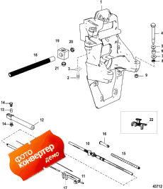 Transom Plate And Shift Cable (Transom �������� � ������ ������������)