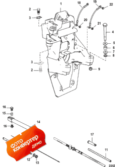 Transom Plate And Shift Cable (Transom �������� � ������ ������������)