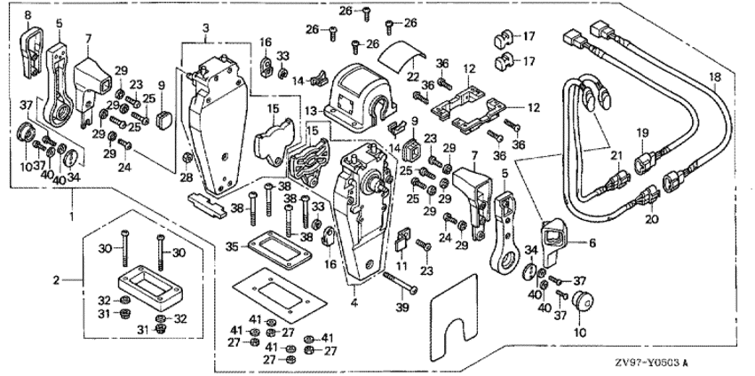 ��������� BF25A2 - Remote Control (top Mount Dual Type) (left) / ������������� ���������� (��������, ������ ������) (�����)