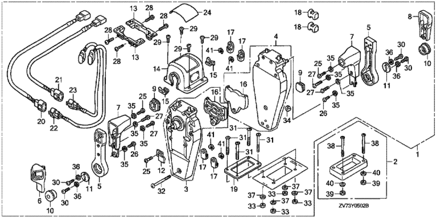 ��������� BF30D4 - Remote Control (top Mount Dual Type) (right) / ������������� ���������� (�������, ������, ������ ������)