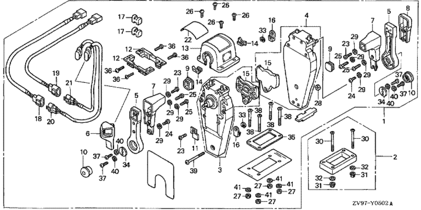 ��������� ������-������� ��������� ����� BF30A2 - ������������� ���������� (�������, ������, ������ ������) / Remote Control (top Mount Dual Type) (right)