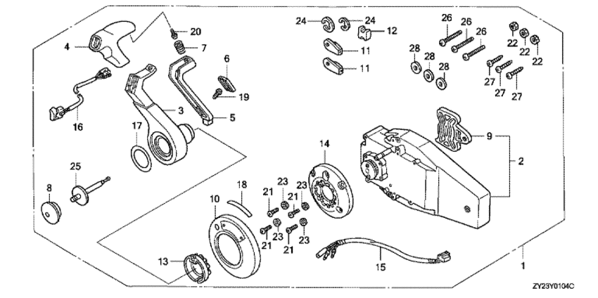 �������� 4-������� ����� BF225A2 - Remote Control (flush Mount Type) (right) / ������������� ���������� (������, ������ ���������)
