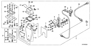 Fop-5-1  (   ) (.) (Fop-5-1 Single Type Remote Control Top Mount (Left))