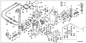 Fop-4-2   (,  , ) (Fop-4-2 Double Type Remote Control Top Mount (Right))