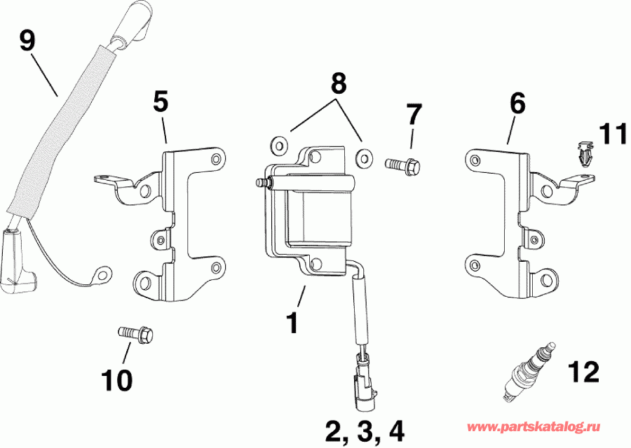 ��������� Evinrude E115DHLABA  - ignition Coils / ������� ���������s