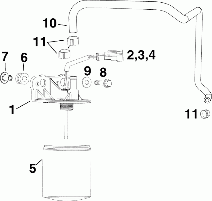 �������� ����� Evinrude E115DHLABA  - ��������� ������ / fuel Filter