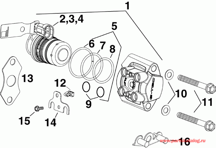 ����� EVINRUDE E115DHLABA  - fuel Injector - ��������� ��������
