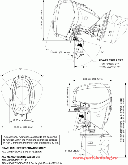 ��������� �������� ����� EVINRUDE E115HSLABA  - ������� �������
