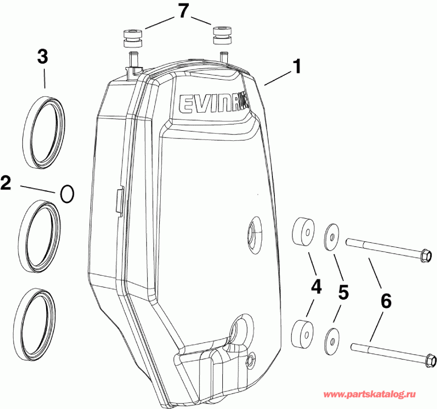 ����� EVINRUDE E135DHLABB  - air Silencer / air ���������