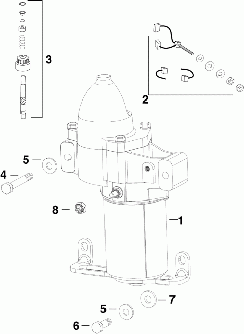 ��������� �������� ����� EVINRUDE E150DGXABF  - �������������� - electric Starter