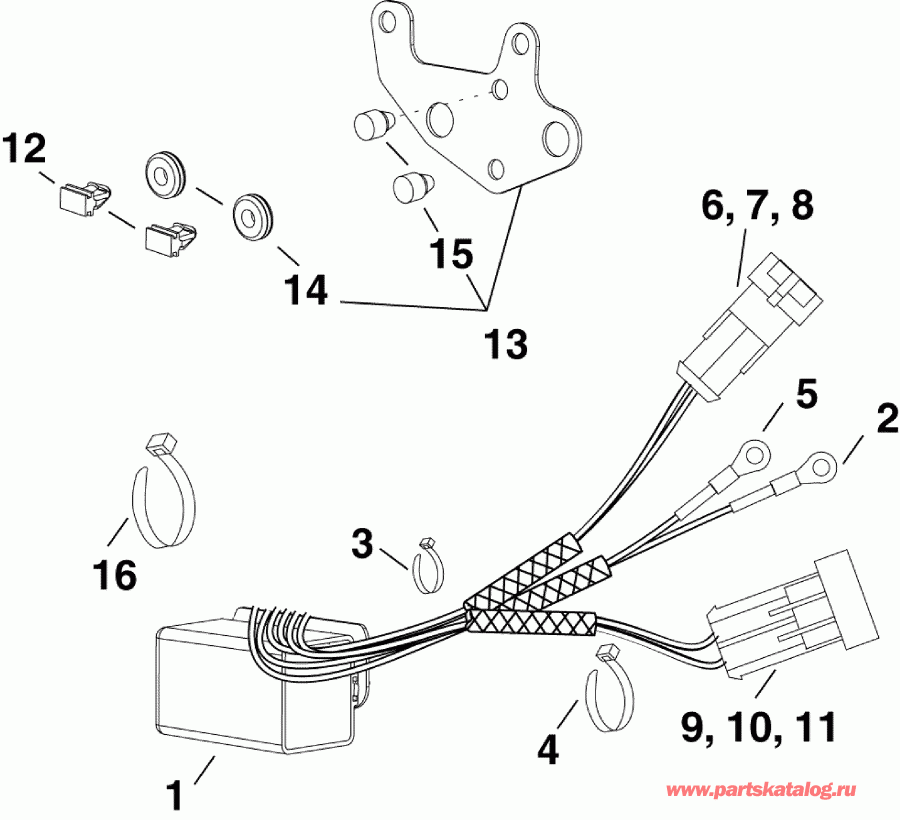 �������� ����� ������� E15HTGLABB  - trim & Tilt ���� - trim & Tilt Relay