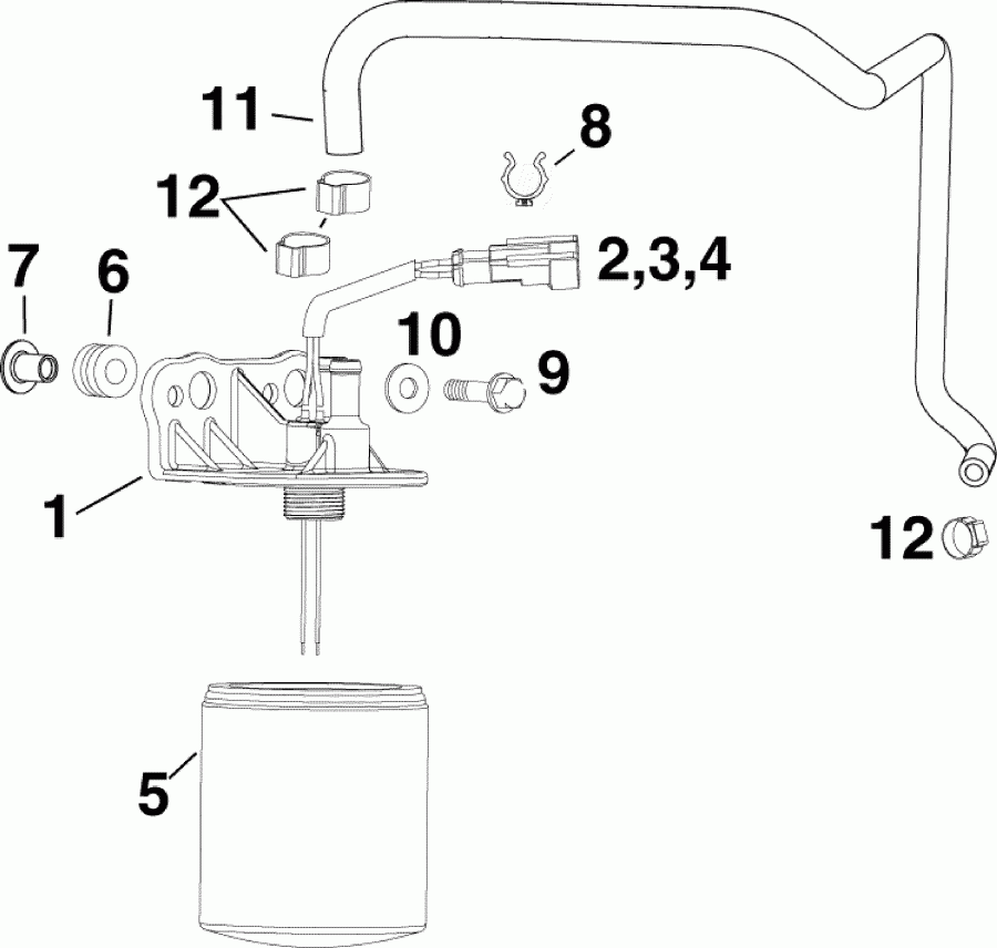 �������� ����� EVINRUDE E200DPXABA  - ��������� ������ / fuel Filter