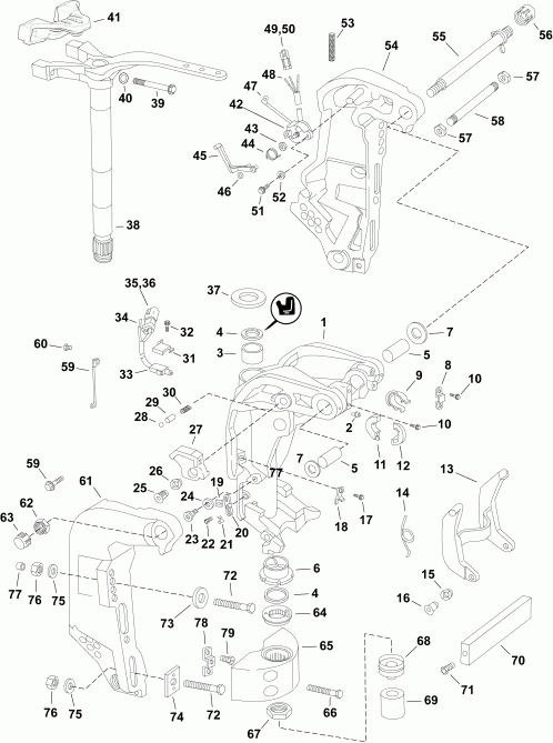 �������� ����� ������� E225HGLABA  - ���������� ��������� - swivel Bracket