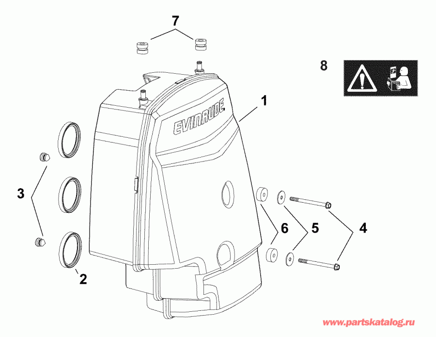  Evinrude E225HGLABB  - air Silencer