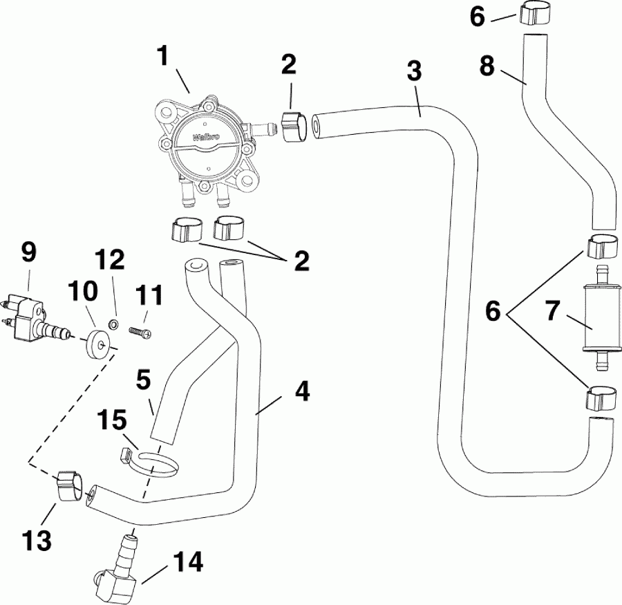 ����� EVINRUDE E25DPLABB  - fuel Lift Pump - �������� ��������� �����