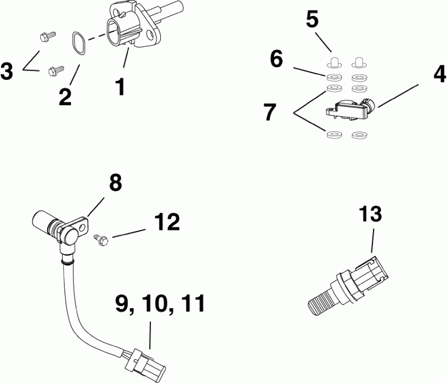 �������� ��������� ����� Evinrude E25DRGLABB  - sensors - �������