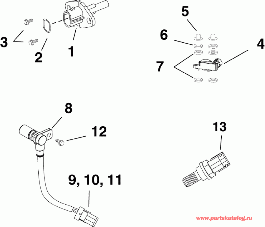 ����� EVINRUDE E25DRSLABF  - ������� - sensors