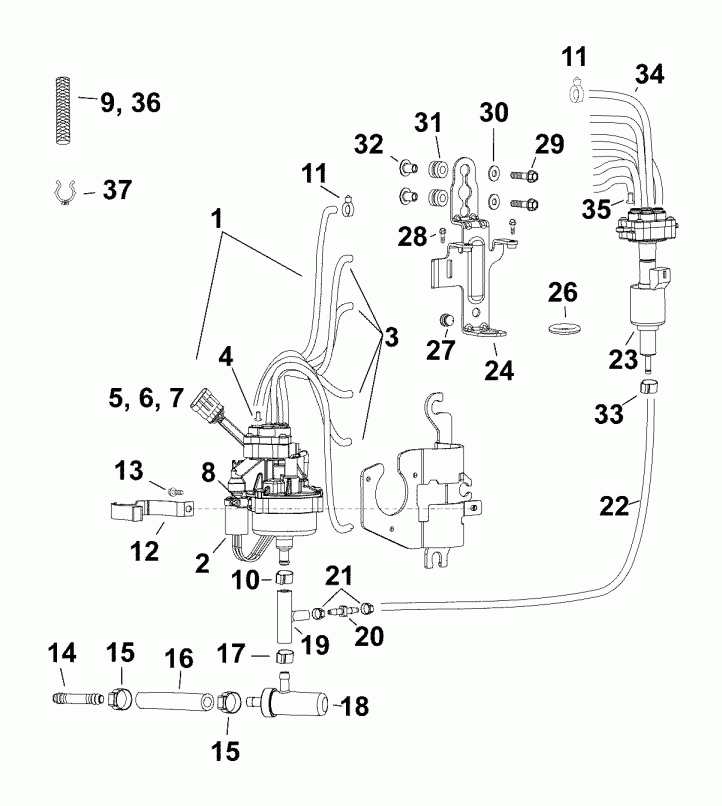��������� ��������� EVINRUDE E300DSLABB  - oil Pump (3.4 L) / �������� ����� (3.4 L)