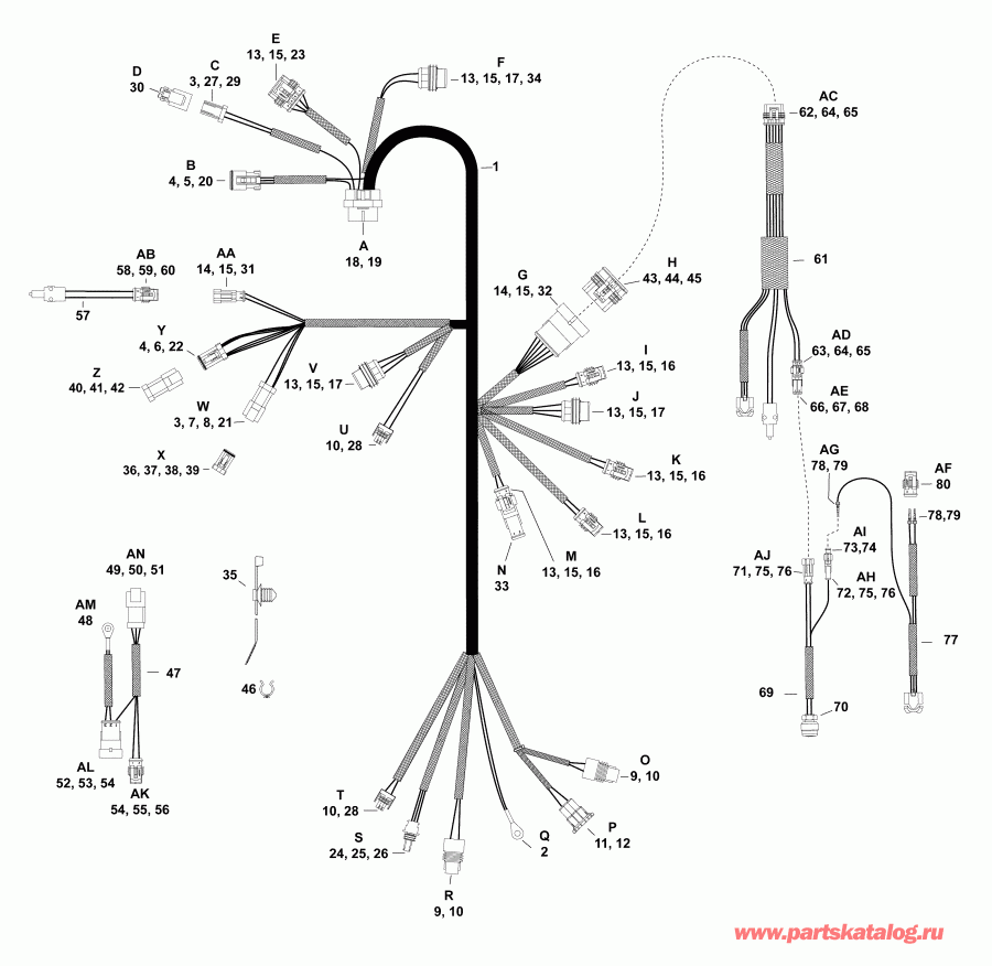 ��������� ������� E30DRSLABB  - electrical Harness / ��������� - ���� ��������