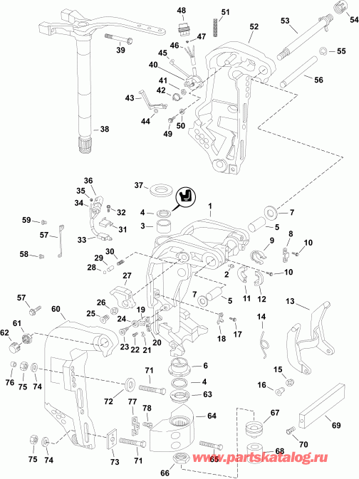 �������� ��������� ����� EVINRUDE E90DPXABB  - ���������� ��������� - Dpl, Dpx, Dsl, Sl, Snl