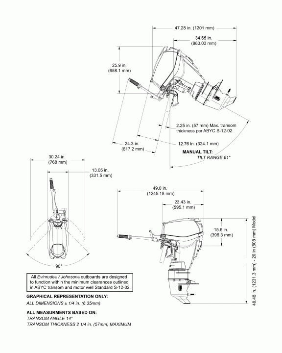 ��������� EVINRUDE B30MRLAFA  - 30 Mfe / 30 Mfe