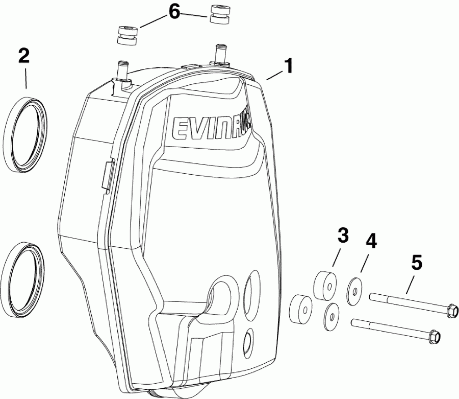 ��������� �������� ����� Evinrude E115DHLAFB  - air Silencer