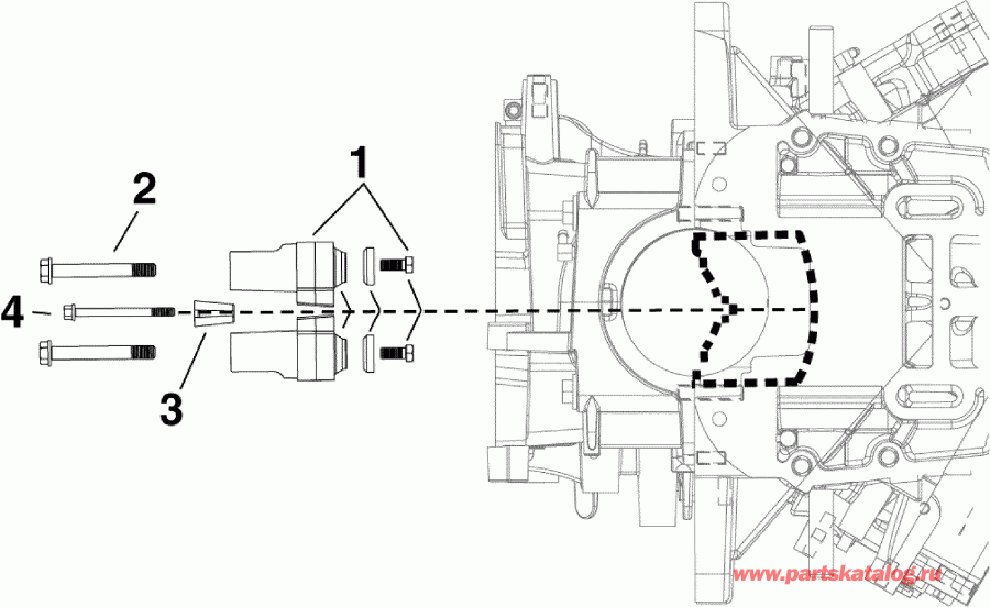 ��������� ����� EVINRUDE E115HSLAFA  - �������  ��������� ���������s - upper Engine Mounts