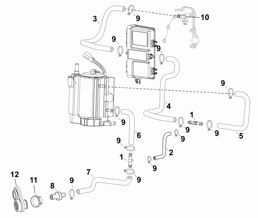 ����� ������� E90SLAFB  - ������ ���������� / cooling Hoses