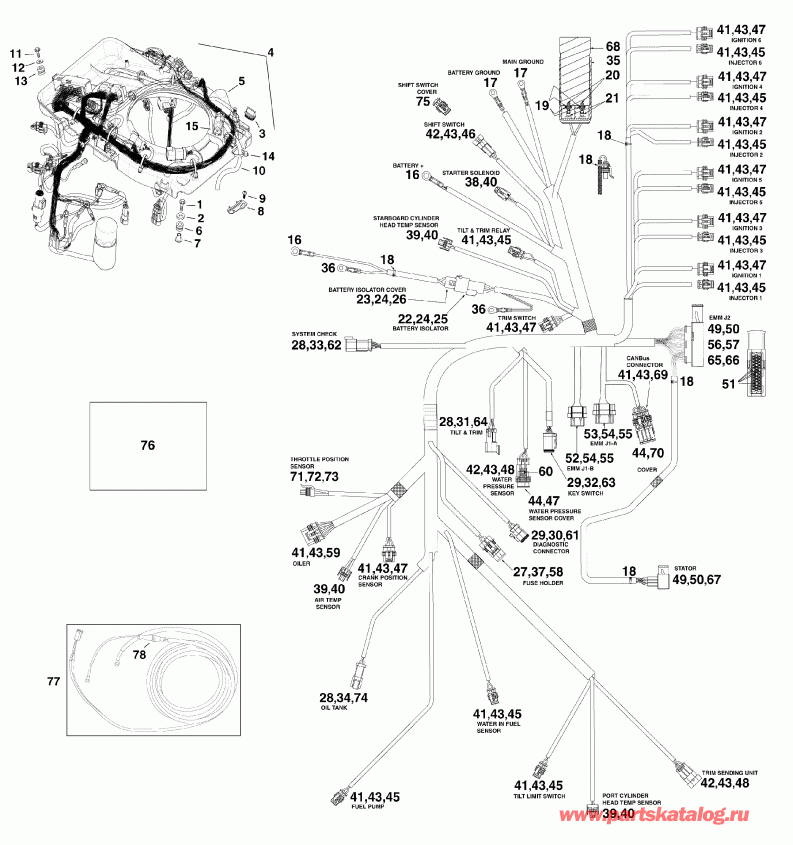 ��������� ������� E150DBXIIB  - ectrical Harness