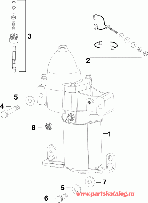 ��������� ����� Evinrude E300DCXIIA  - ectric Starter