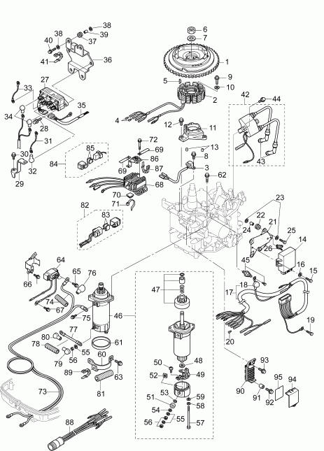 ��������� �������� ����� Evinrude B15R4INS  - ��������� System / electrical System