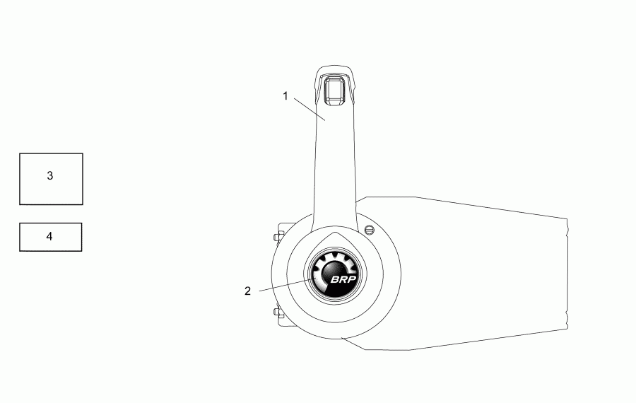 ��������� �������� ����� Evinrude B10RL4AAB  - concealed ������ ����� ���������� - concealed Side Mount Control
