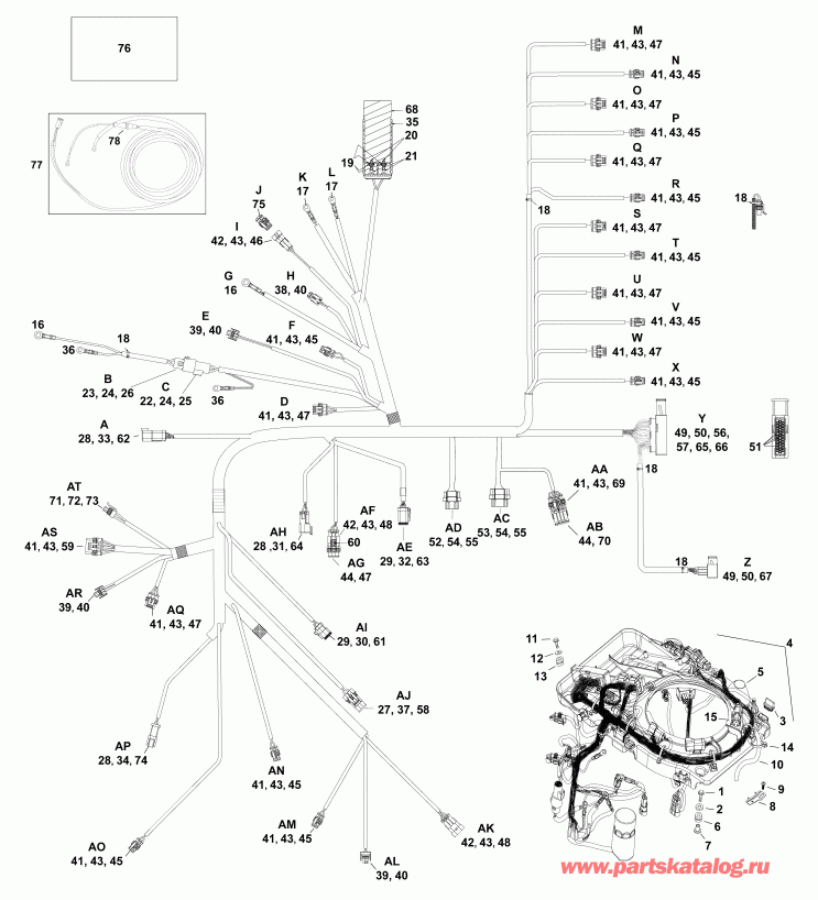  ������� DE150CXAAA  - ��������� - ���� �������� - electrical Harness
