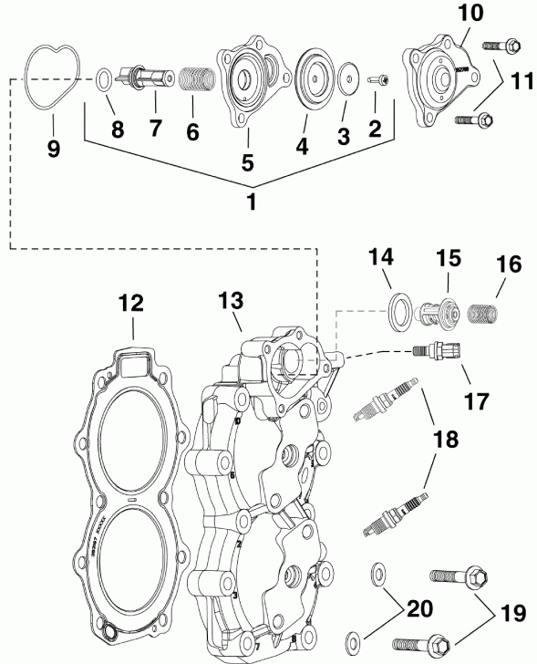 �������� ����� Evinrude E15HPSLAAB  - ������� ����� �������� & ���������