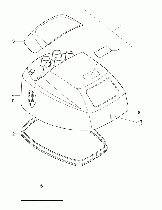 �������� ��������� ����� ������� E15RL4AAA  - upper Engine Cover / �������  ������ ��������� (�����)