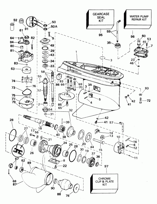 �������� ��������� ����� EVINRUDE E100WPLSIF commercial, elec start, 20 in  - arcase