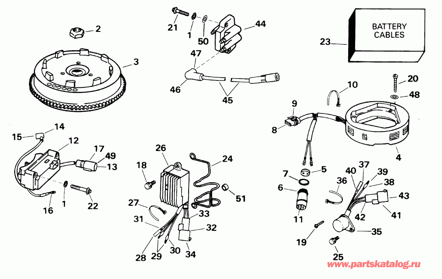  ������� E10R4SID 4-stroke, rope start, tiller, 1  - Electric