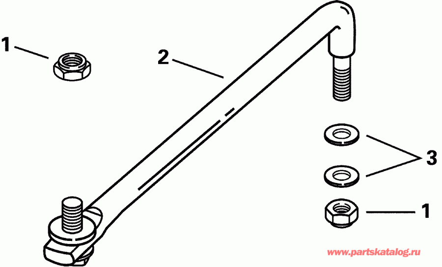 ��������� ����� Evinrude E225FPZSIF FFI, elec start, TNT, 30 in s  - eering Link Kit