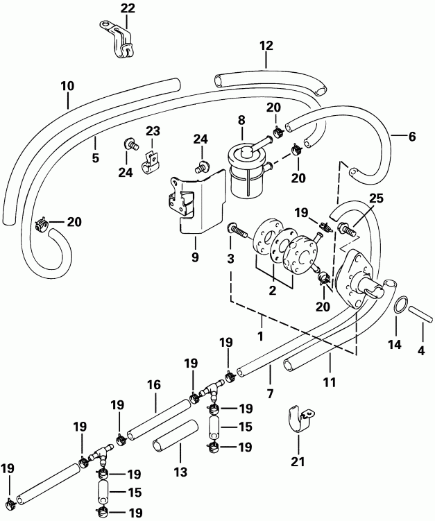 �������� ��������� ����� ������� E25TE4SIC 4-Stroke, Elec. Start, Tiller,  - el Pump / el �����