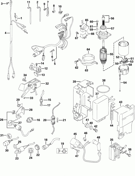 ��������� �������� ����� Evinrude E30EL4SIC 4-Stroke, Elec. Start, 20 IN.   - ectrical System - ectrical System