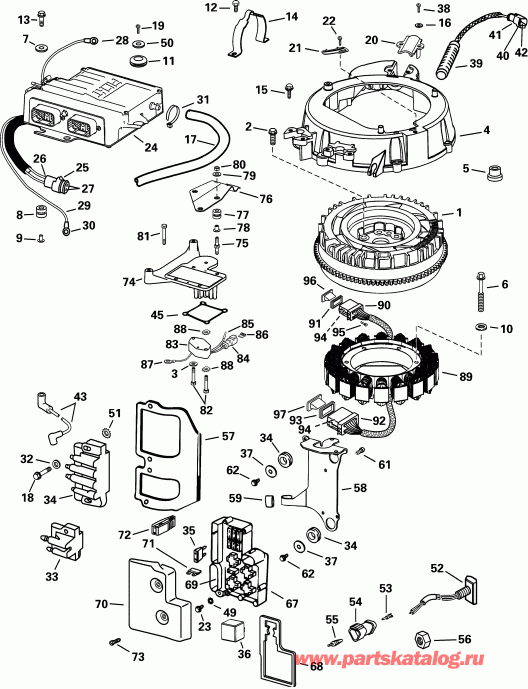 ����� Evinrude RE135FXSIF FFI, elec start, TNT, 25 in s  - ectrical System - ectrical System