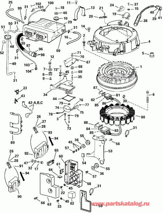 ��������� ��������� EVINRUDE E150FSLSTD  - ectrical System