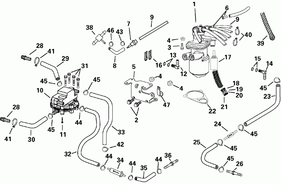 ��������� ��������� EVINRUDE E150FSLSTD  - l Components