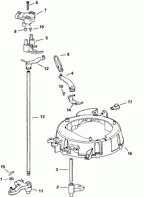 ��������� ����� Evinrude E150FSLSTF  - rottle ��������� ��������