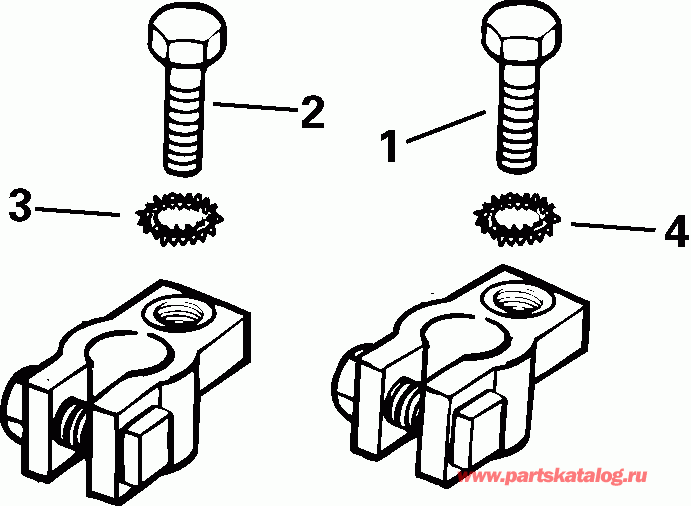 ����� EVINRUDE E175FCXSTB  - ttery Terminal Kit / ttery ������ Kit