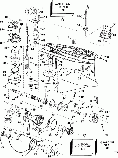 ��������� �������� ����� Evinrude E150FHLSRS  - Fhl Model / Fhl Model
