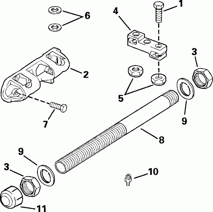 �������� ����� Evinrude E250FCXSRM  - al ������� ������� ��������� Kit / al Steering Connector Kit