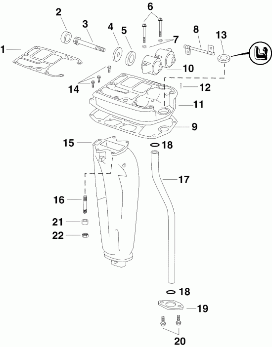 �������� ����� ������� E40DRLSRC  - haust Adapter & Inner Housing / haust Adapter & ������������ ������� ���-������